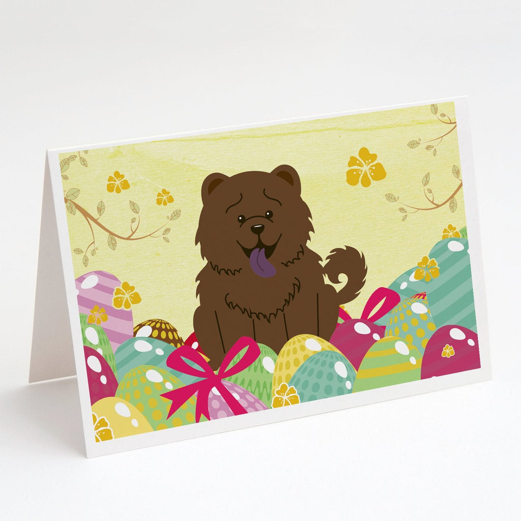 Easter Eggs Chow Chow Chocolate Greeting Cards Pack of 8 Blank Cards with Envelopes Whimsical A7 Size 5x7