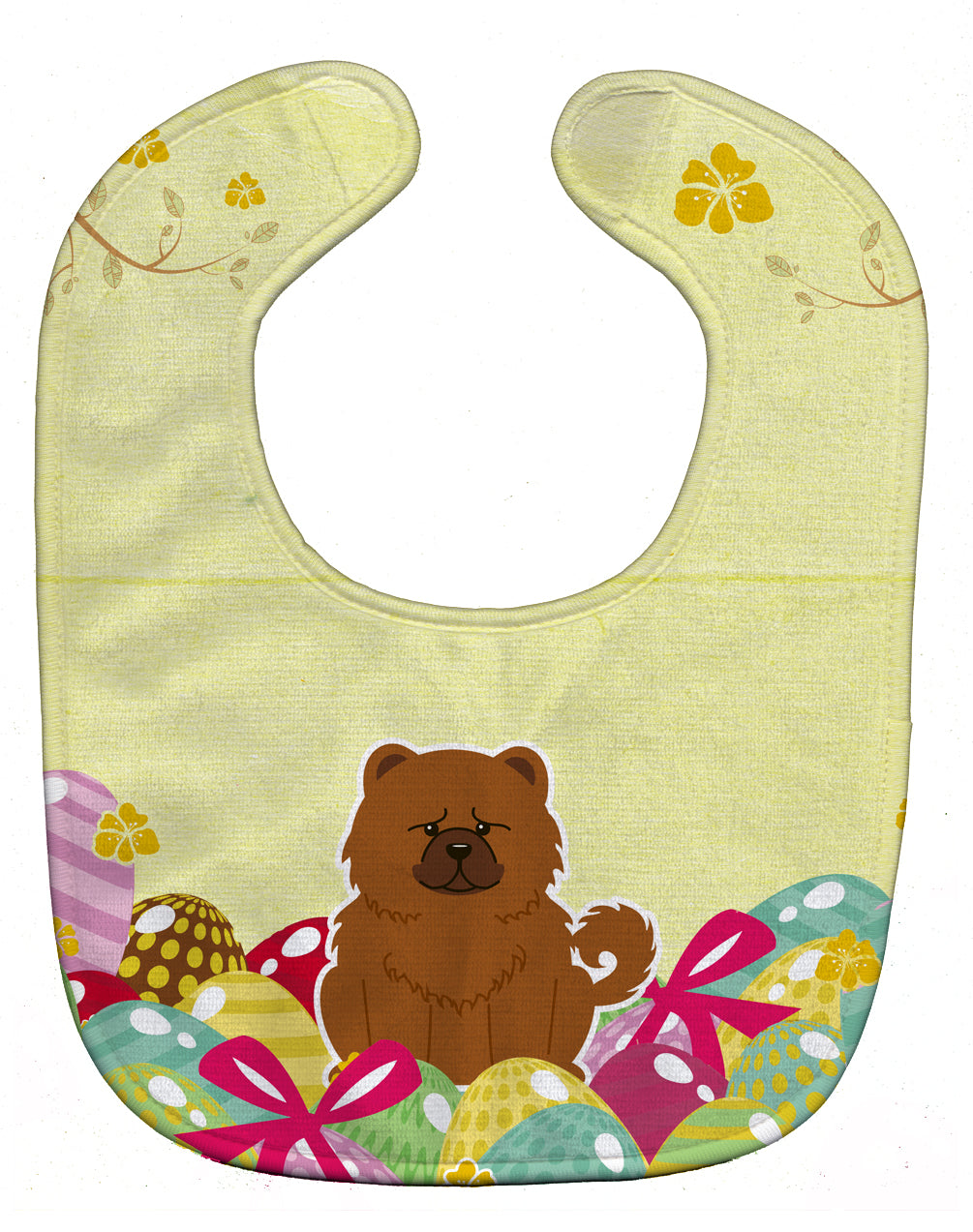 Easter Eggs Chow Chow Red Baby Bib Easy-Clean Baby Bib Baby Feeding Accessory Baby Mealtime Essential, 10 x 13, Multicolor