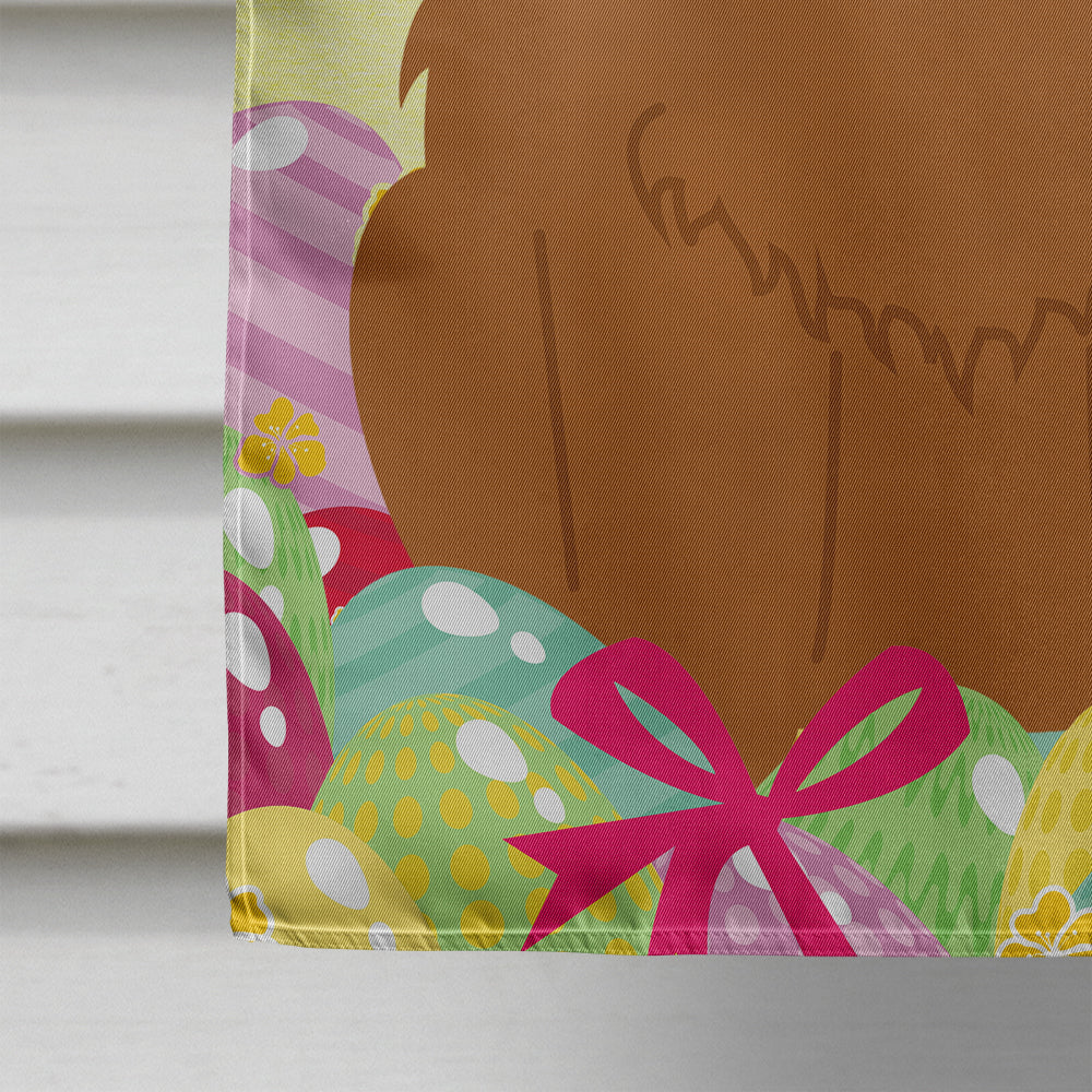 Easter Eggs Chow Chow Red House Flag 28x40 Porch Sleeve Pole Decorative Outside Yard Banner Artwork Wall Hanging, Polyester