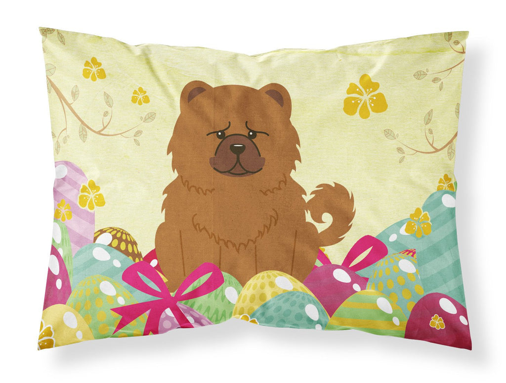 Easter Eggs Chow Chow Red Standard Pillowcase Lightweight Super Soft Easy Care Decorative Artwork Pillowcase, Standard