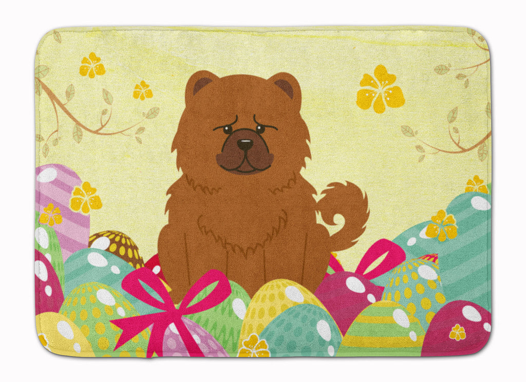 Easter Eggs Chow Chow Red Memory Foam Kitchen Mat Machine Washable Anti-Fatigue Cushion Comfort Bath or Kitchen Rug