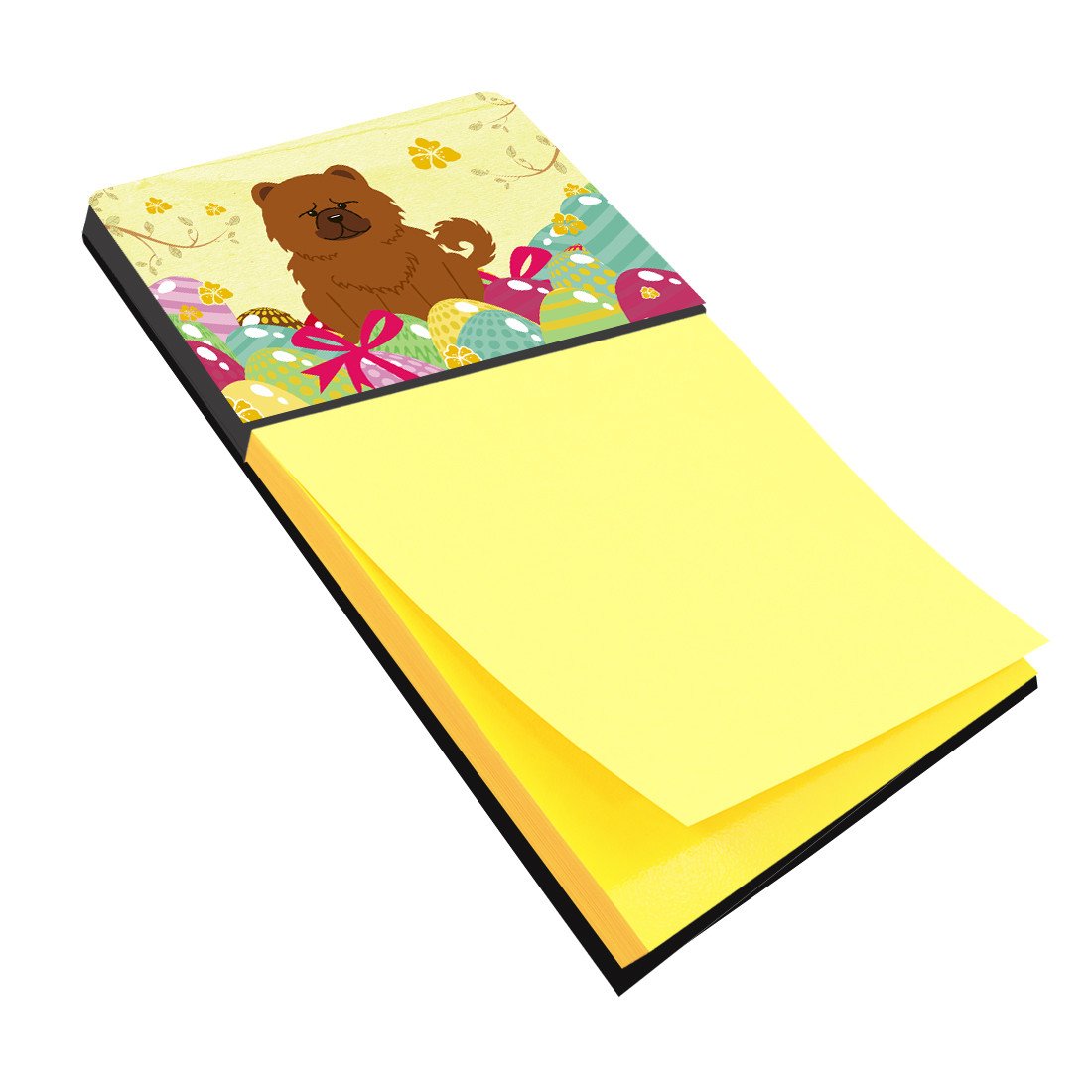 Easter Eggs Chow Chow Red Watercolor Sticky Note Holder Refillable Dispenser Desk Accessory 3x3 Pad Gift