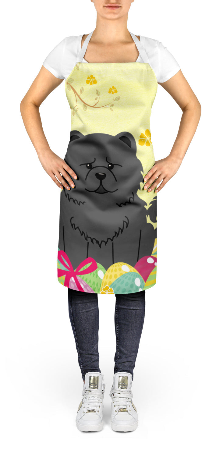 Easter Eggs Chow Chow Black Apron Cooking Kitchen Server Baking Crafts Gardening for Adult Women Men, Unisex, Large, Multicolor