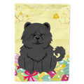 Easter Eggs Chow Chow Black House Flag 28x40 Porch Sleeve Pole Decorative Outside Yard Banner Artwork Wall Hanging, Polyester