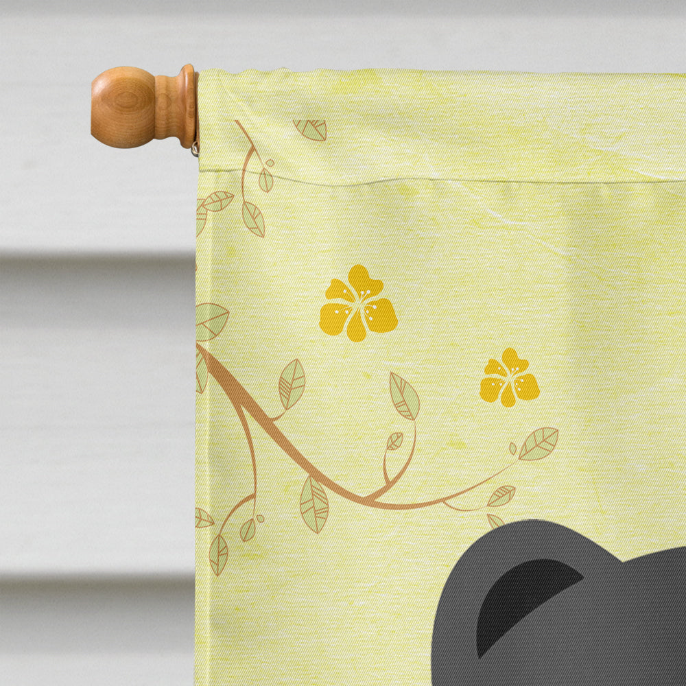 Easter Eggs Chow Chow Black House Flag 28x40 Porch Sleeve Pole Decorative Outside Yard Banner Artwork Wall Hanging, Polyester