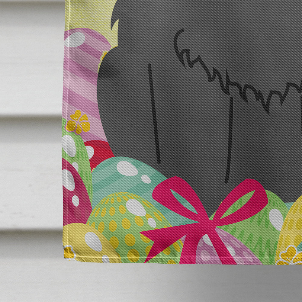 Easter Eggs Chow Chow Black House Flag 28x40 Porch Sleeve Pole Decorative Outside Yard Banner Artwork Wall Hanging, Polyester