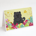 Easter Eggs Chow Chow Black Greeting Cards Pack of 8 Blank Cards with Envelopes Whimsical A7 Size 5x7