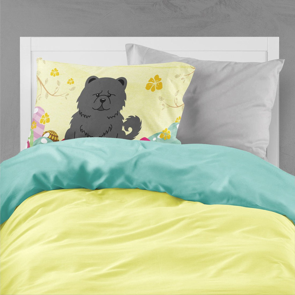 Easter Eggs Chow Chow Black Standard Pillowcase Lightweight Super Soft Easy Care Decorative Artwork Pillowcase, Standard