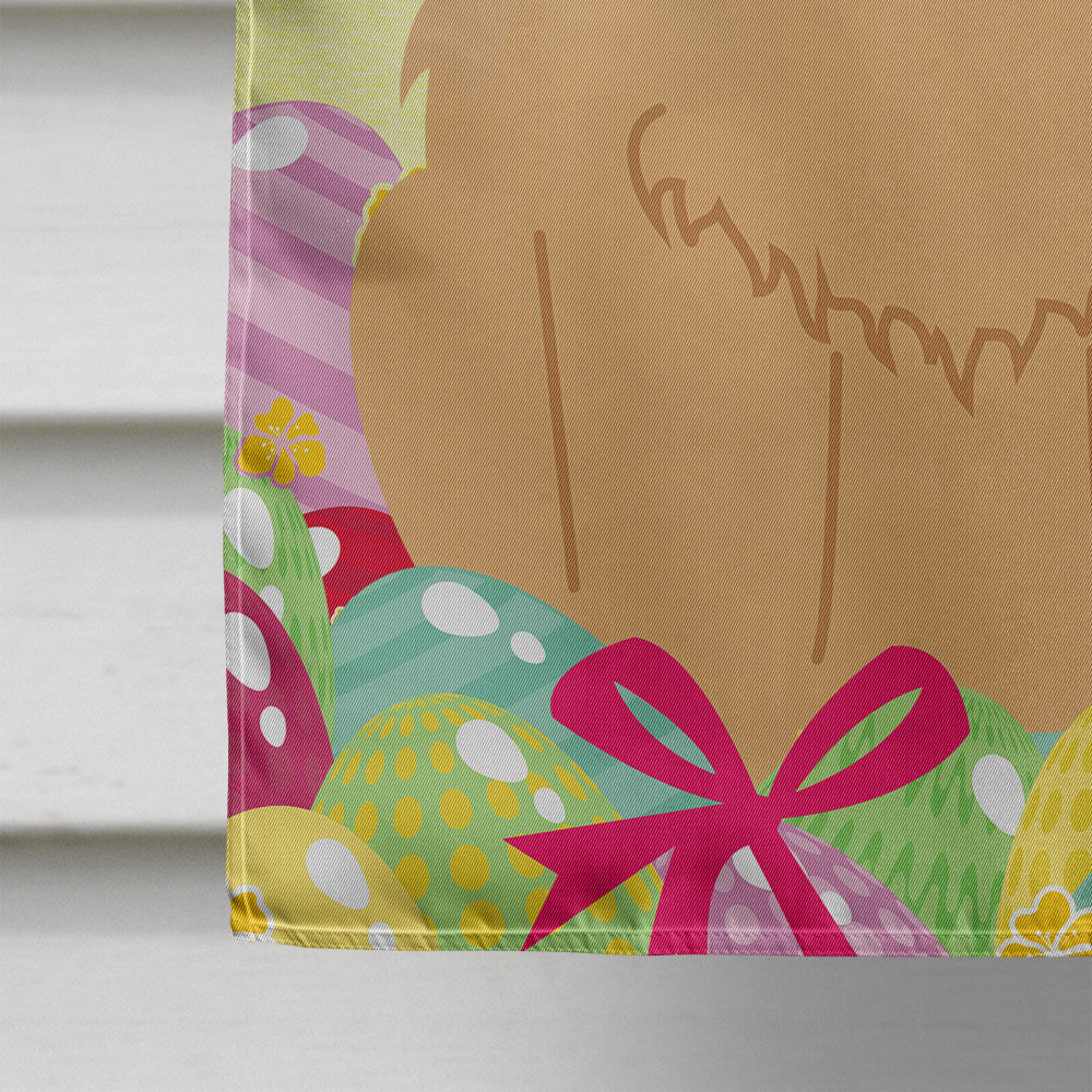 Easter Eggs Chow Chow Cream House Flag 28x40 Porch Sleeve Pole Decorative Outside Yard Banner Artwork Wall Hanging, Polyester