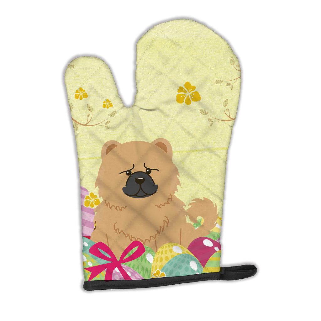 Easter Eggs Chow Chow Cream Oven Mitt Heat Resistant Thick Oven Mitt for Hot Pans and Oven, Kitchen Mitt Protect Hands, Cooking Baking Glove