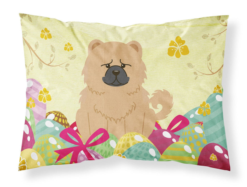 Easter Eggs Chow Chow Cream Standard Pillowcase Lightweight Super Soft Easy Care Decorative Artwork Pillowcase, Standard
