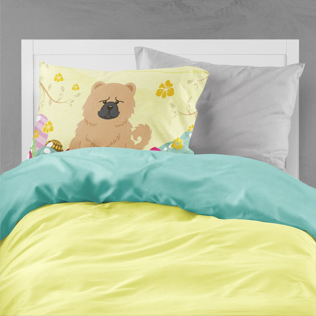 Easter Eggs Chow Chow Cream Standard Pillowcase Lightweight Super Soft Easy Care Decorative Artwork Pillowcase, Standard