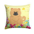 Easter Eggs Chow Chow Cream Decorative Throw Pillow 14x14 Indoor Outdoor Accent Cushion, Fabric Cover with Insert for Sofa, Bed, Porch & Living Room