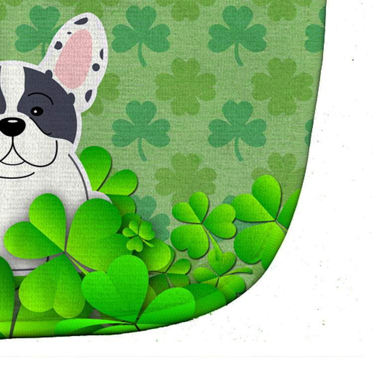 French Bulldog Piebald Shamrocks Baby Bib Easy-Clean Baby Bib Baby Feeding Accessory Baby Mealtime Essential, 10 x 13, Multicolor