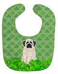 Mastiff White Shamrocks Baby Bib Easy-Clean Baby Bib Baby Feeding Accessory Baby Mealtime Essential, 10 x 13, Multicolor