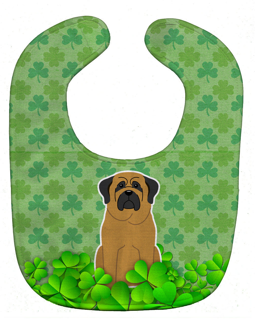 Mastiff Shamrocks Baby Bib Easy-Clean Baby Bib Baby Feeding Accessory Baby Mealtime Essential, 10 x 13, Multicolor