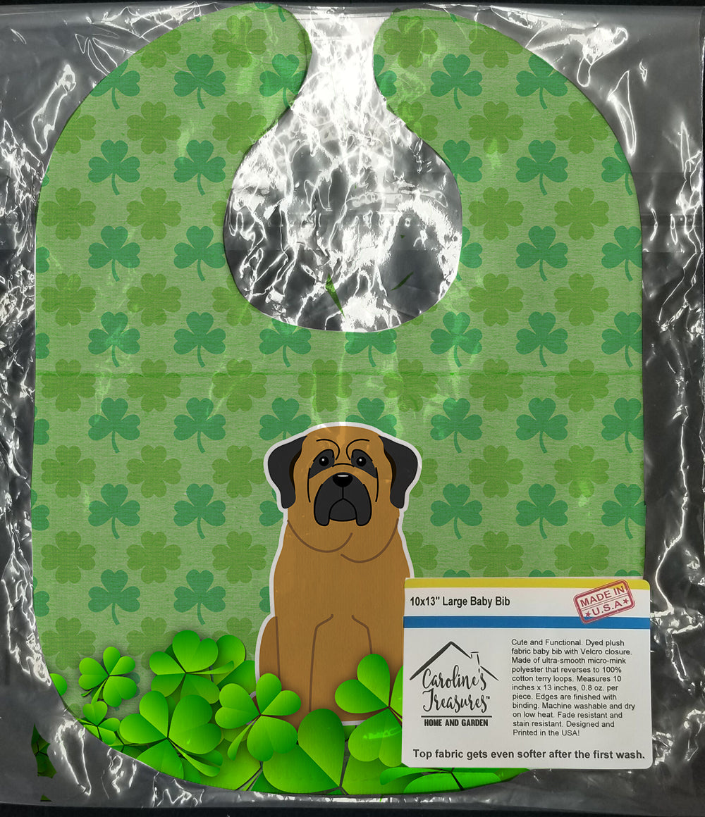 Mastiff Shamrocks Baby Bib Easy-Clean Baby Bib Baby Feeding Accessory Baby Mealtime Essential, 10 x 13, Multicolor