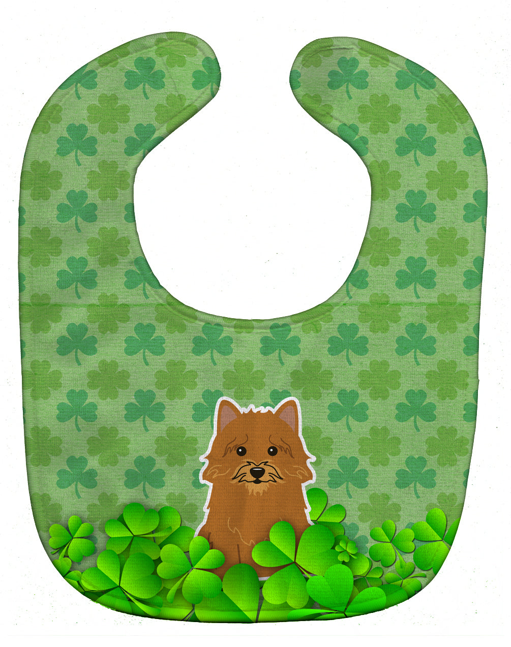 Norwich Terrier Shamrocks Baby Bib Easy-Clean Baby Bib Baby Feeding Accessory Baby Mealtime Essential, 10 x 13, Multicolor