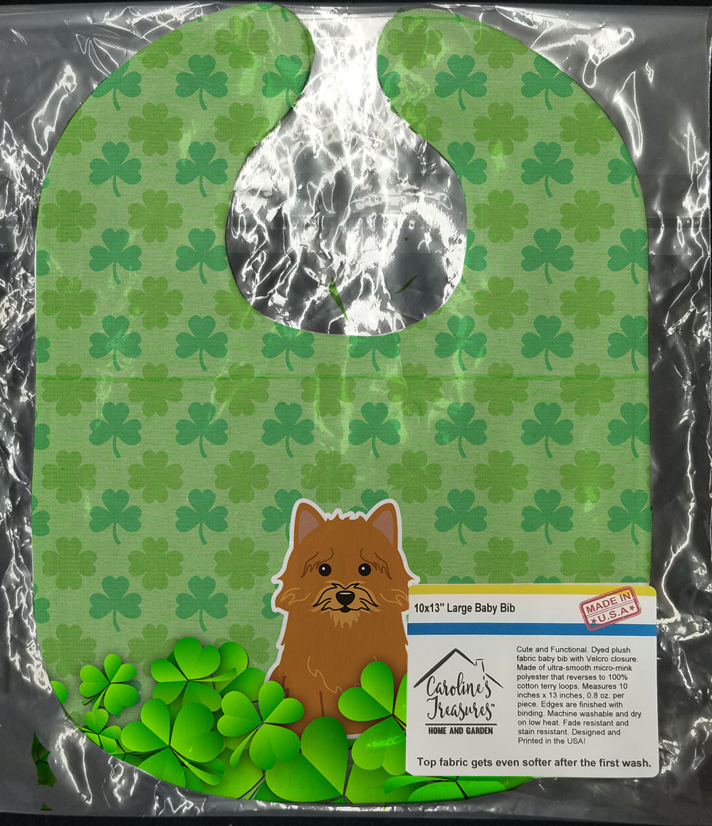 Norwich Terrier Shamrocks Baby Bib Easy-Clean Baby Bib Baby Feeding Accessory Baby Mealtime Essential, 10 x 13, Multicolor