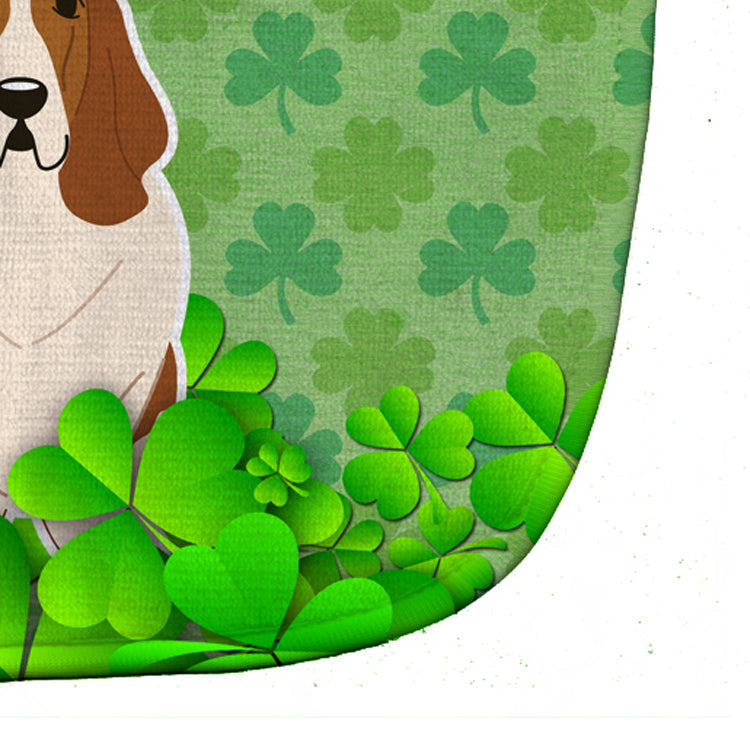 Basset Hound Shamrocks Baby Bib Easy-Clean Baby Bib Baby Feeding Accessory Baby Mealtime Essential, 10 x 13, Multicolor