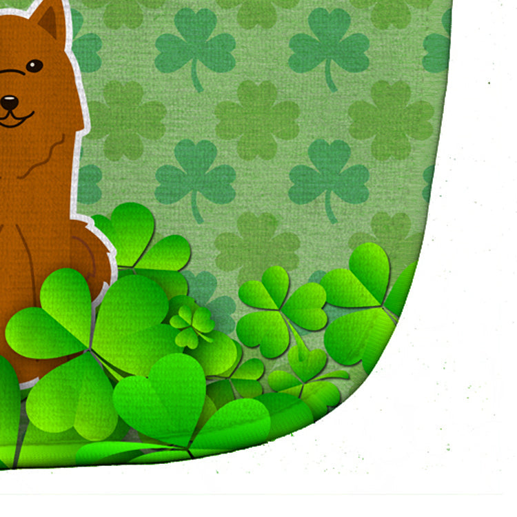 Karelian Bear Dog Shamrocks Baby Bib Easy-Clean Baby Bib Baby Feeding Accessory Baby Mealtime Essential, 10 x 13, Multicolor
