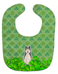 West Siberian Laika Spitz Shamrocks Baby Bib Easy-Clean Baby Bib Baby Feeding Accessory Baby Mealtime Essential, 10 x 13, Multicolor