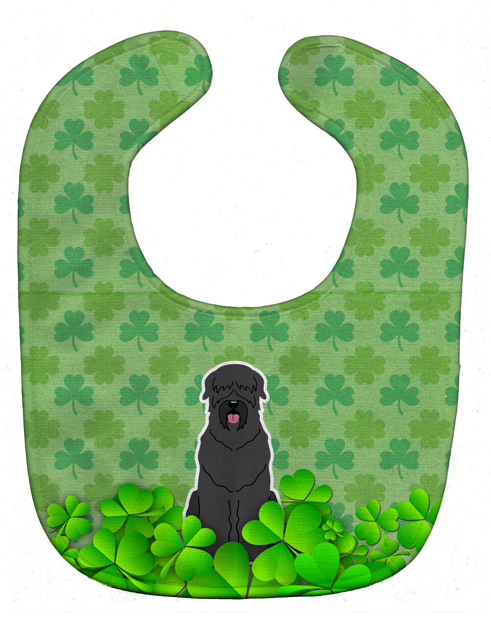 Black Russian Terrier Shamrocks Baby Bib Easy-Clean Baby Bib Baby Feeding Accessory Baby Mealtime Essential, 10 x 13, Multicolor
