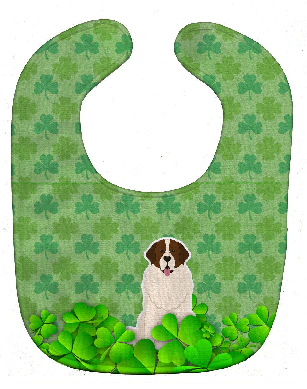 Moscow Watchdog Shamrocks Baby Bib Easy-Clean Baby Bib Baby Feeding Accessory Baby Mealtime Essential, 10 x 13, Multicolor