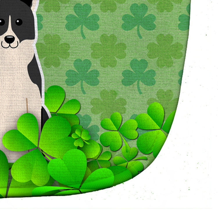 Russo-European Laika Spitz Shamrocks Baby Bib Easy-Clean Baby Bib Baby Feeding Accessory Baby Mealtime Essential, 10 x 13, Multicolor