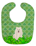 Samoyed Shamrocks Baby Bib Easy-Clean Baby Bib Baby Feeding Accessory Baby Mealtime Essential, 10 x 13, Multicolor