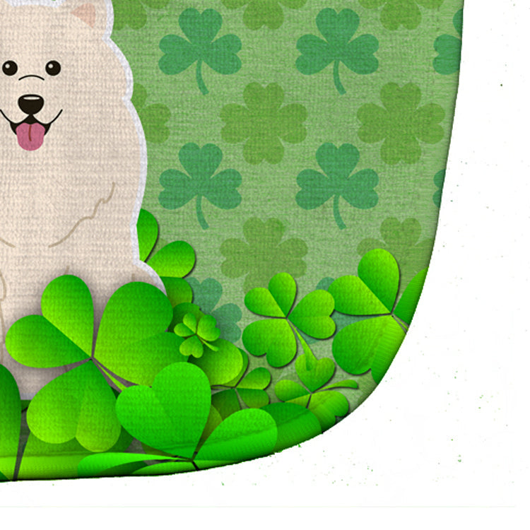 Samoyed Shamrocks Baby Bib Easy-Clean Baby Bib Baby Feeding Accessory Baby Mealtime Essential, 10 x 13, Multicolor