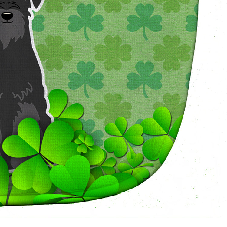 Standard Schnauzer Black Shamrocks Baby Bib Easy-Clean Baby Bib Baby Feeding Accessory Baby Mealtime Essential, 10 x 13, Multicolor