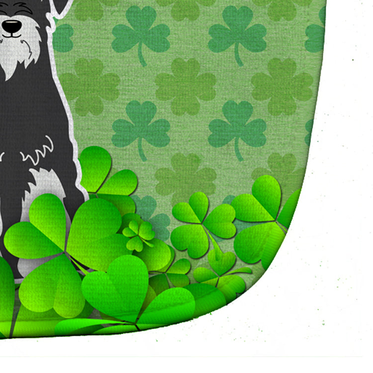 Standard Schnauzer Salt and Pepper Shamrocks Baby Bib Easy-Clean Baby Bib Baby Feeding Accessory Baby Mealtime Essential, 10 x 13, Multicolor