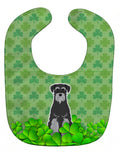 Standard Schnauzer Black Grey Shamrocks Baby Bib Easy-Clean Baby Bib Baby Feeding Accessory Baby Mealtime Essential, 10 x 13, Multicolor