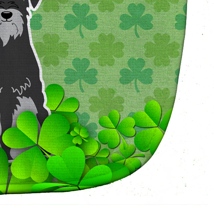 Standard Schnauzer Black Grey Shamrocks Baby Bib Easy-Clean Baby Bib Baby Feeding Accessory Baby Mealtime Essential, 10 x 13, Multicolor