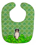 Bernese Mountain Dog Shamrocks Baby Bib Easy-Clean Baby Bib Baby Feeding Accessory Baby Mealtime Essential, 10 x 13, Multicolor