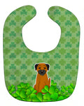 Border Terrier Shamrocks Baby Bib Easy-Clean Baby Bib Baby Feeding Accessory Baby Mealtime Essential, 10 x 13, Multicolor