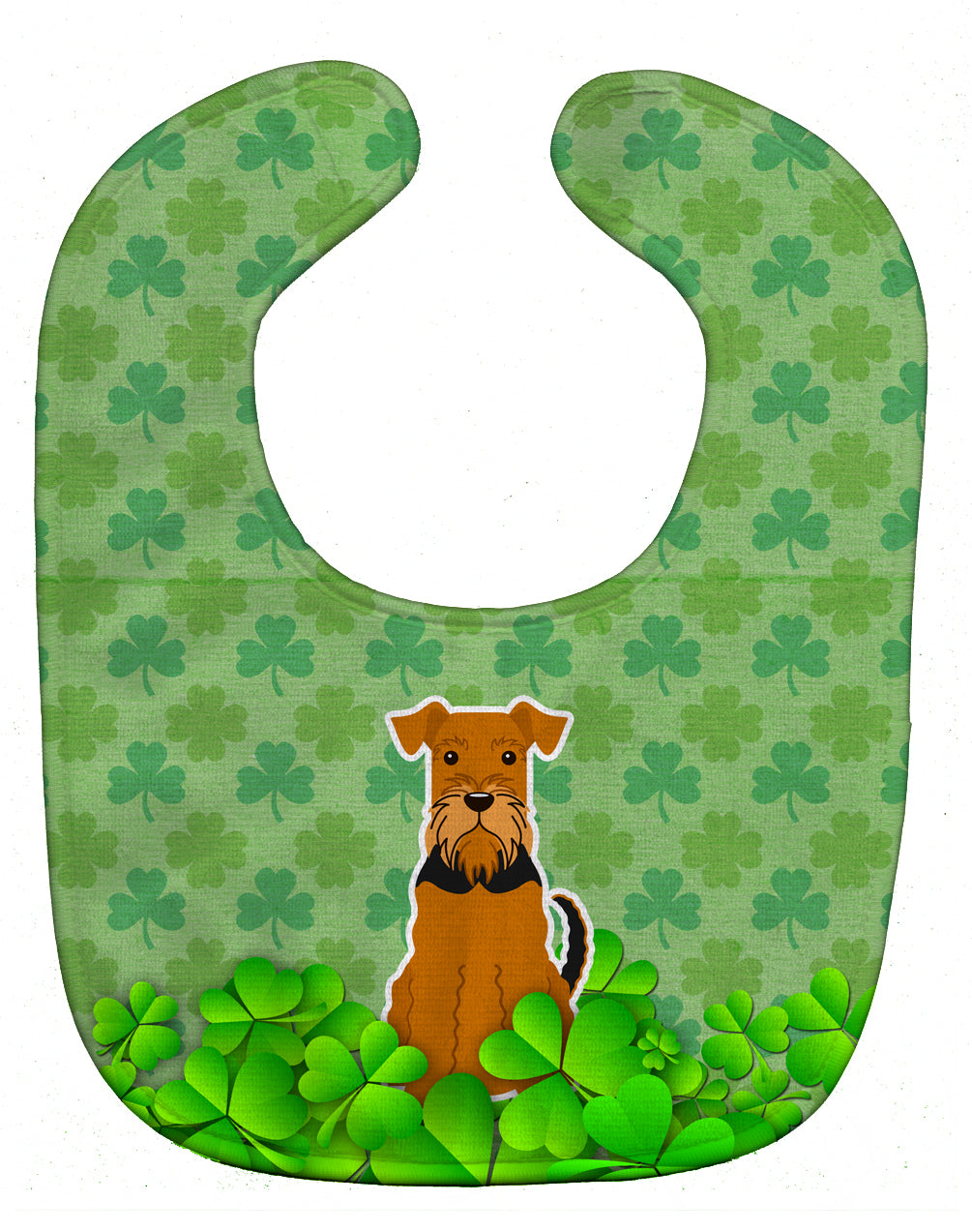 Airedale Shamrocks Baby Bib Easy-Clean Baby Bib Baby Feeding Accessory Baby Mealtime Essential, 10 x 13, Multicolor
