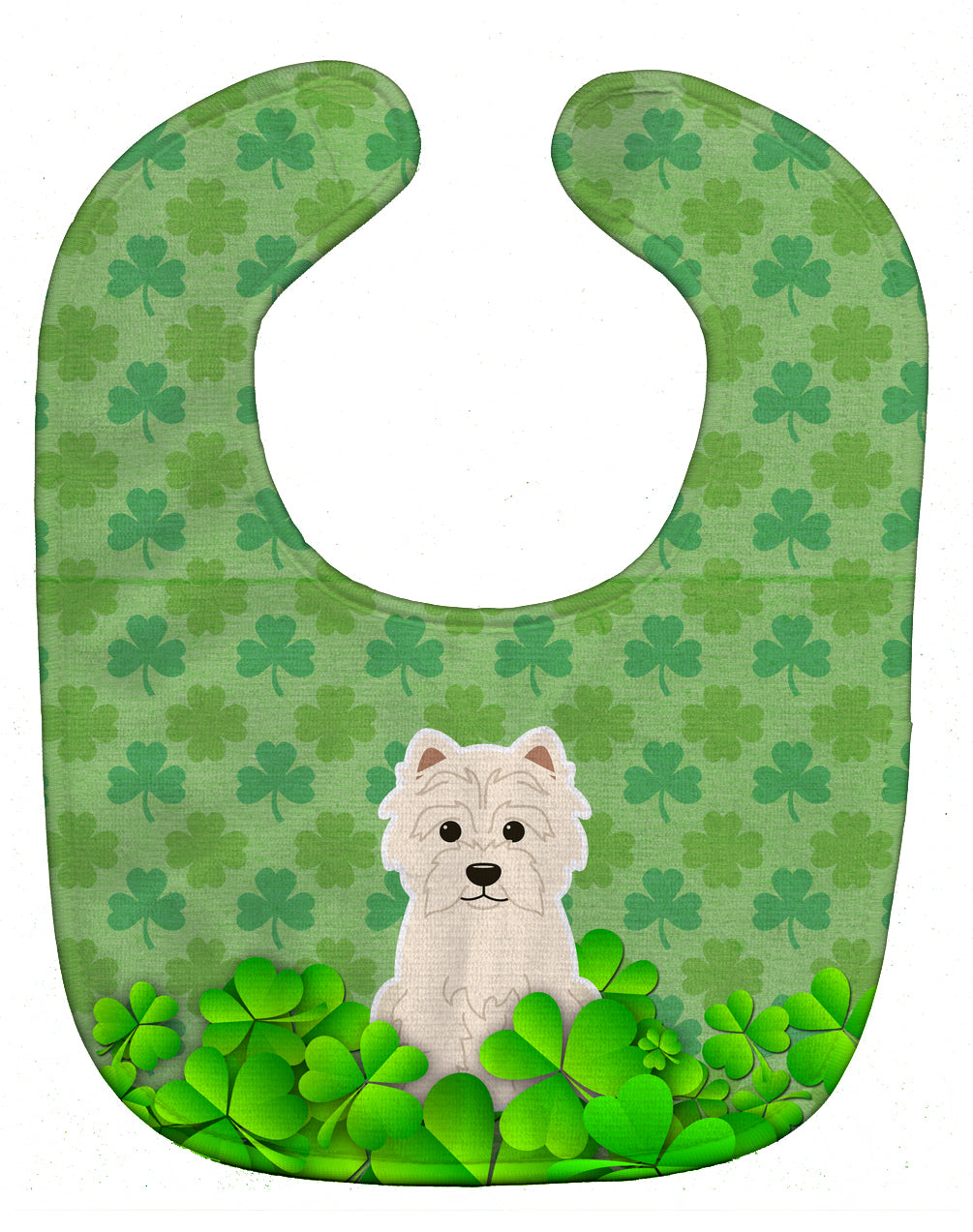 Westie Shamrocks Baby Bib Easy-Clean Baby Bib Baby Feeding Accessory Baby Mealtime Essential, 10 x 13, Multicolor