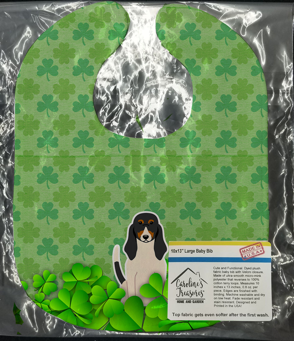 Swiss Hound Shamrocks Baby Bib Easy-Clean Baby Bib Baby Feeding Accessory Baby Mealtime Essential, 10 x 13, Multicolor