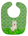White German Shepherd Shamrocks Baby Bib Easy-Clean Baby Bib Baby Feeding Accessory Baby Mealtime Essential, 10 x 13, Multicolor