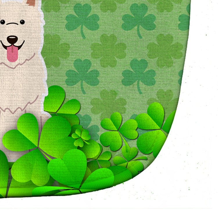 White German Shepherd Shamrocks Baby Bib Easy-Clean Baby Bib Baby Feeding Accessory Baby Mealtime Essential, 10 x 13, Multicolor