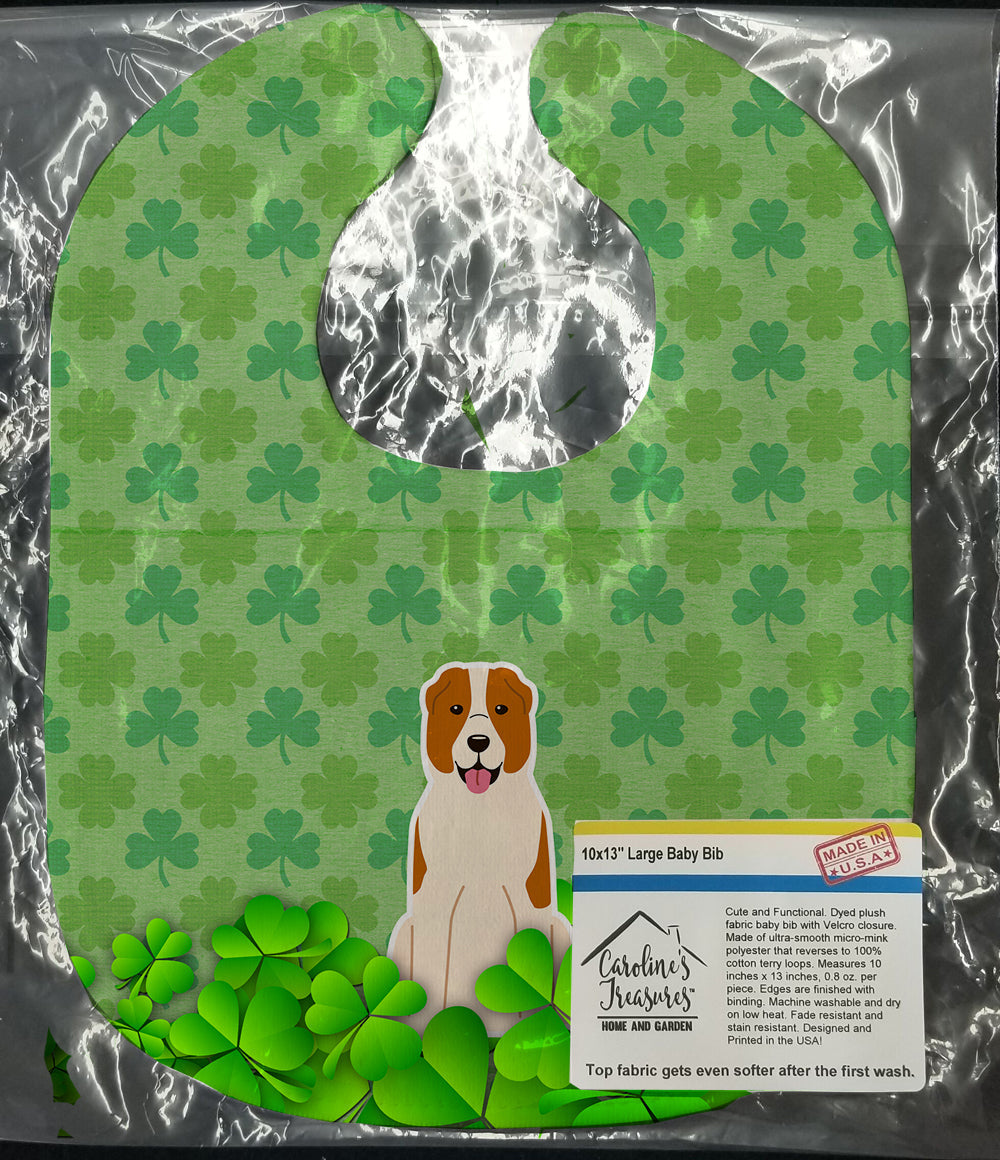 Central Asian Shepherd Dog Shamrocks Baby Bib Easy-Clean Baby Bib Baby Feeding Accessory Baby Mealtime Essential, 10 x 13, Multicolor