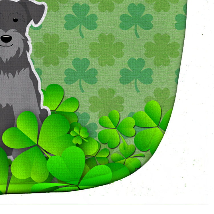 Miniature Schnauzer Black Silver Shamrocks Baby Bib Easy-Clean Baby Bib Baby Feeding Accessory Baby Mealtime Essential, 10 x 13, Multicolor