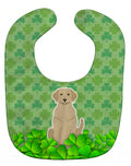 Yellow Labrador Shamrocks Baby Bib Easy-Clean Baby Bib Baby Feeding Accessory Baby Mealtime Essential, 10 x 13, Multicolor