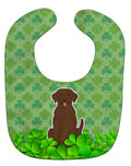 Chocolate Labrador Shamrocks Baby Bib Easy-Clean Baby Bib Baby Feeding Accessory Baby Mealtime Essential, 10 x 13, Multicolor