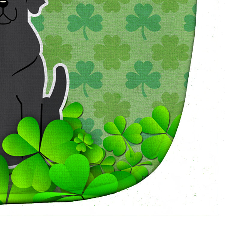 Black Labrador Shamrocks Baby Bib Easy-Clean Baby Bib Baby Feeding Accessory Baby Mealtime Essential, 10 x 13, Multicolor