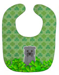 Glen of Imal Grey Shamrocks Baby Bib Easy-Clean Baby Bib Baby Feeding Accessory Baby Mealtime Essential, 10 x 13, Multicolor