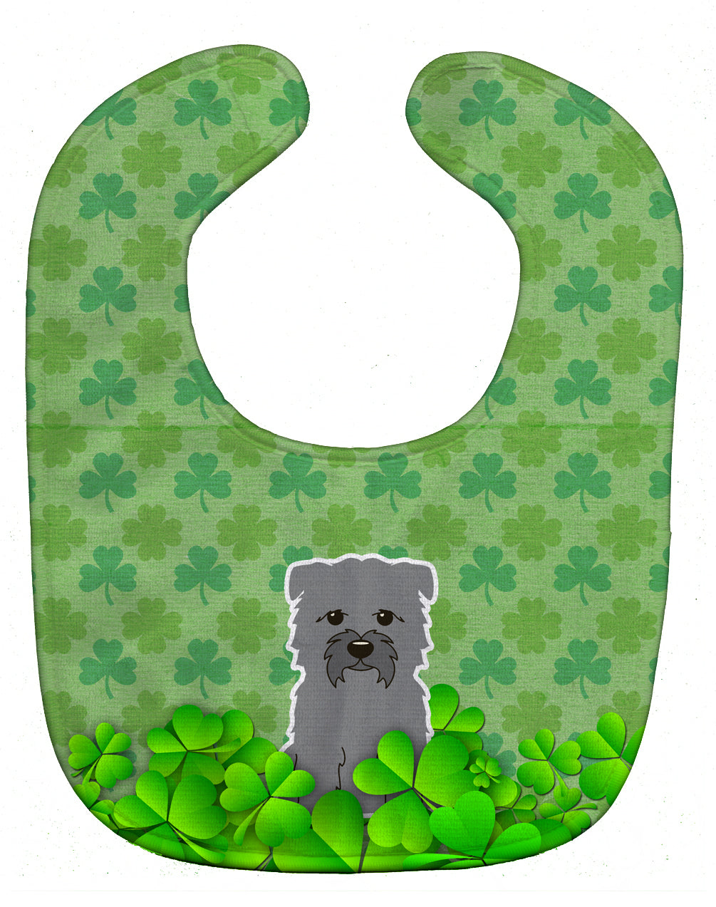 Glen of Imal Grey Shamrocks Baby Bib Easy-Clean Baby Bib Baby Feeding Accessory Baby Mealtime Essential, 10 x 13, Multicolor