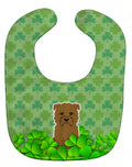 Glen of Imal Tan Shamrocks Baby Bib Easy-Clean Baby Bib Baby Feeding Accessory Baby Mealtime Essential, 10 x 13, Multicolor